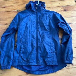 ☀️3/$25 L.l Bean Rain Jacket windbreaker  Blue Hooded xs